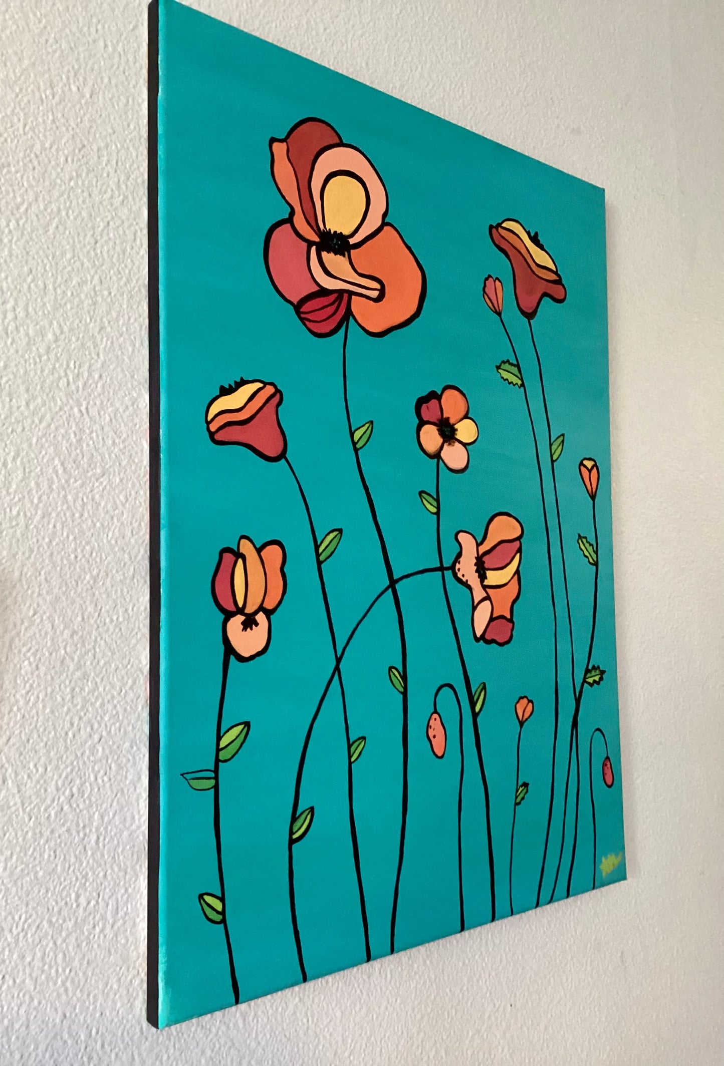 Original Canvas “Funky Flower Garden”